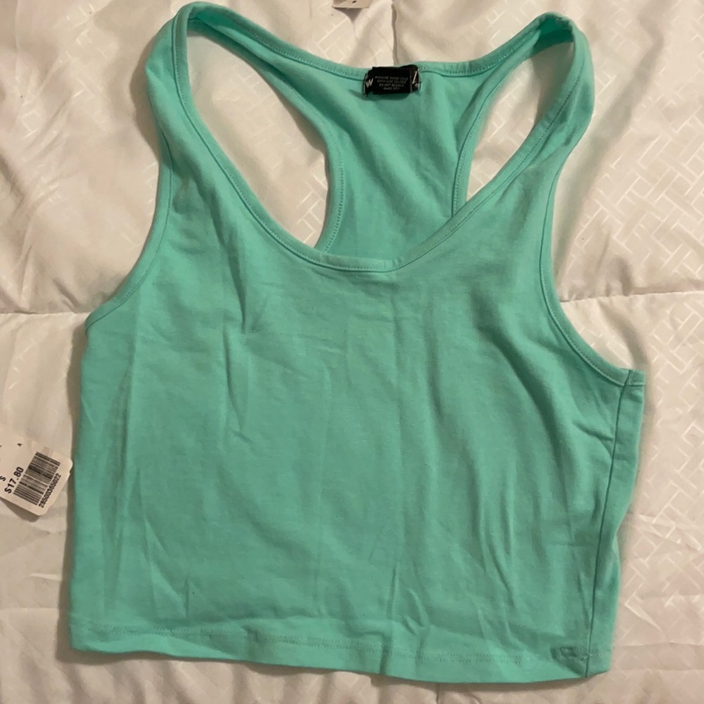Teal crop top